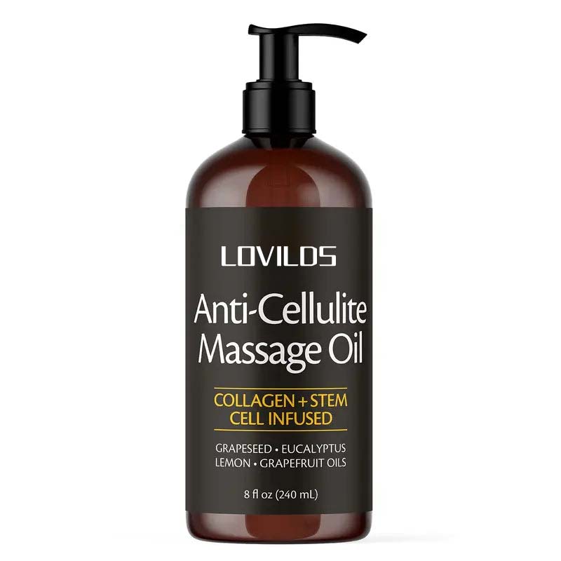 Cellulite Massage Oil 8oz - Smooth the Appearance of Cellulite - Body Care & Skin Care Massage Oil