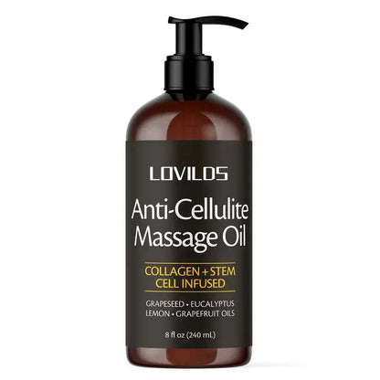 Cellulite Massage Oil 8oz - Smooth the Appearance of Cellulite - Body Care & Skin Care Massage Oil