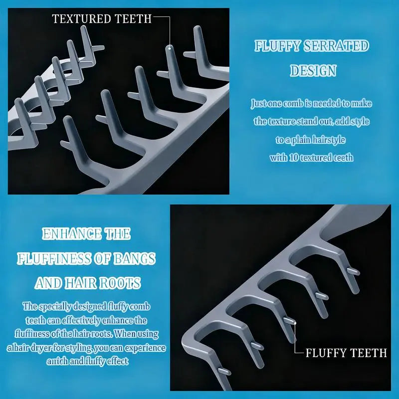 🖤BUY 1 GET 1 FREE🖤Texture Comb,Dual-Sided Wide & Fine Teeth for Volume, Fluffy Styles & Root Lift.