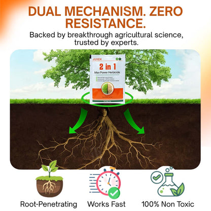 ✨ From Weed Jungle to Perfect Lawn! | ⏱️ Watch Weeds Wither in 6 Hours!  |Juxek® 2-in-1 Max Power Herbicide (100% Glyphosate-Free)