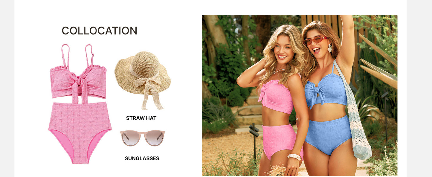 ⚡Limit Sale Now:50% OFF⚡Seashell Textured Push-Up Bikini Set