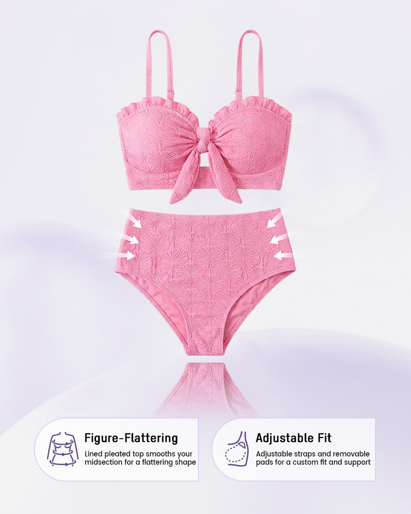 ⚡Limit Sale Now:50% OFF⚡Seashell Textured Push-Up Bikini Set